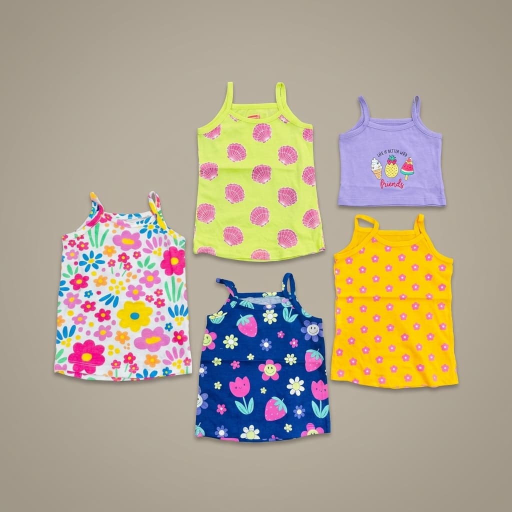 Girls Printed Sleeveless Set