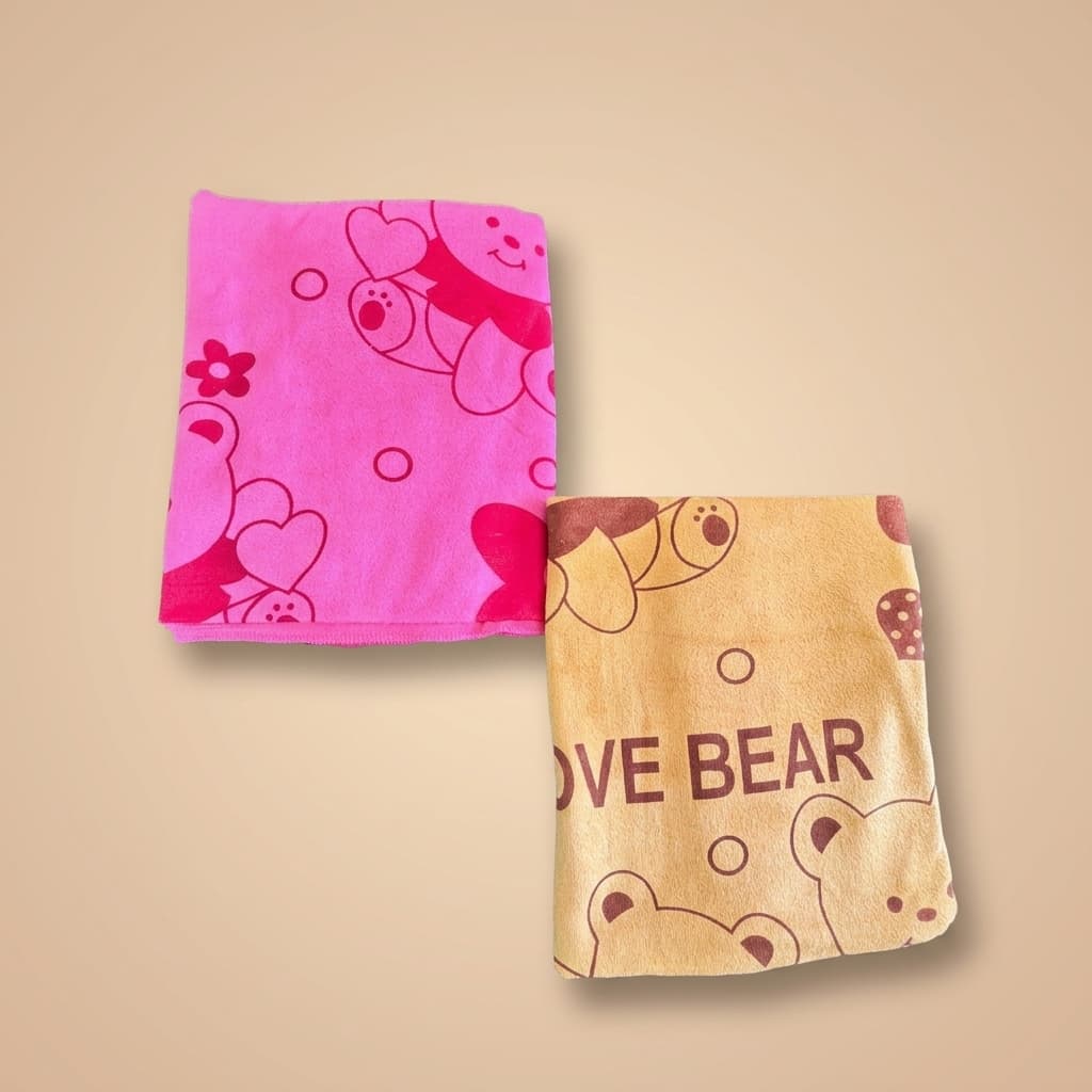 Cute Bear Printed Blankets