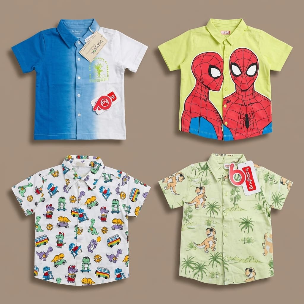 Kids Printed Half-Sleeve Shirts